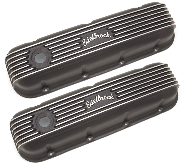 Edelbrock Valve Cover Classic Series Chevrolet 1965 and Later 396-502 V8 Black 41853