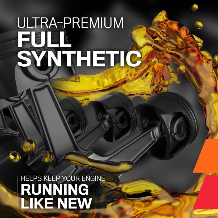 K&N Motor Oil: 5W-20 Full Synthetic Engine Oil: Premium Protection, High Mileage, 4 Quarts 104096
