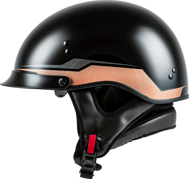 HH-65 HALF HELMET SOURCE FULL DRESSED BLACK/COPPER XL