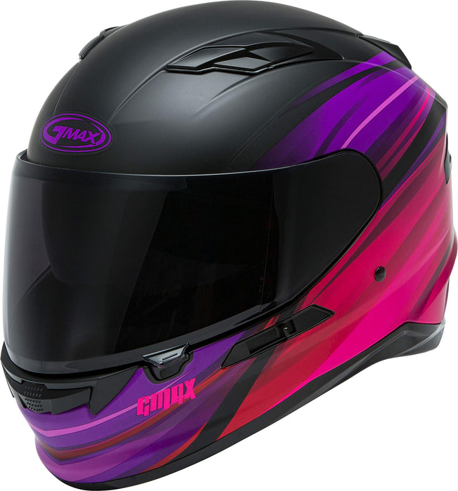 FF-98 Full-FACE Osmosis, Full-Face Motorcycle Helmet, DOT- and ECE- Approved for Street Riding and More (Matte Black/Purple/RED, X-Small)