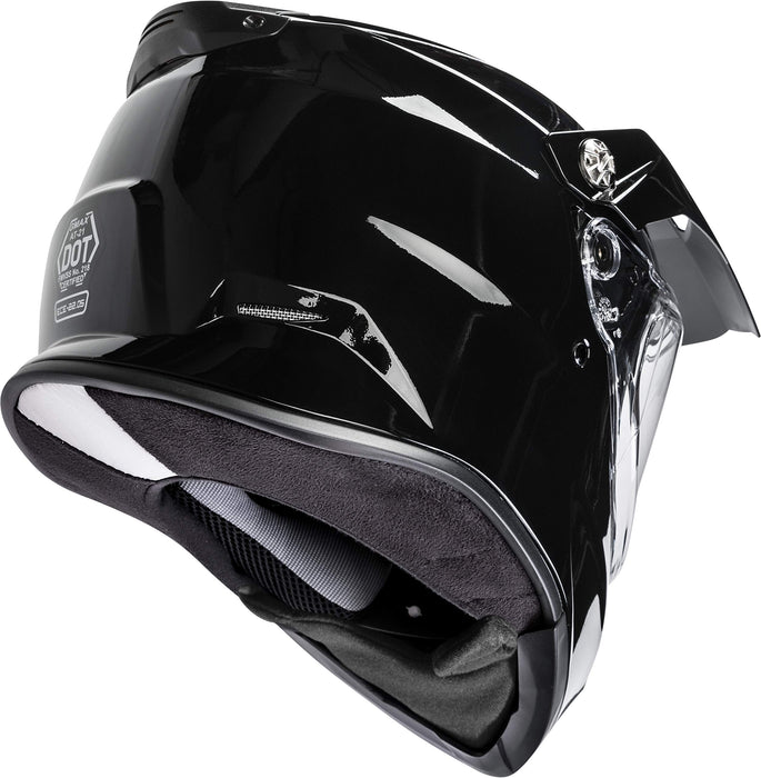 GMAX AT-21S Solid, Electric Shield Full-Face Helmet, DOT Approved for Adults and Youth (BLACK, XS)