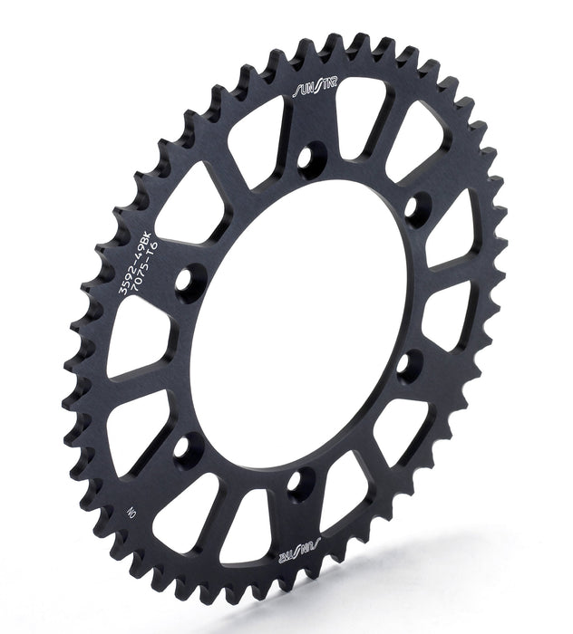 Sunstar 5-357749BK Works Triplestar Black 49-Teeth 520 Chain Size Rear Aluminum Sprocket