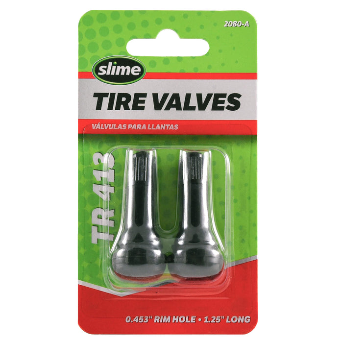 Slime 2080-A Tubeless Tire Valves 1?, TR 413 45, Schrader valve stem, pack of 2 valves