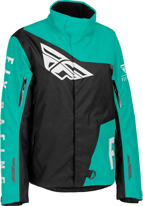 Fly Racing 2023 Women's SNX Pro Jacket (Black/Mint, X-Large)