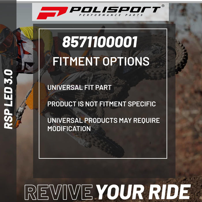 Polisport RSP LED 3.0 Tail Light/Brake Light for Off-Road Bikes and Enduro Bikes