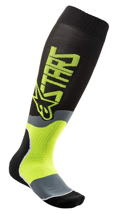 Alpinestars 4701920-155-S Mx Plus-2 Socks Black/Yellow Fluo Small