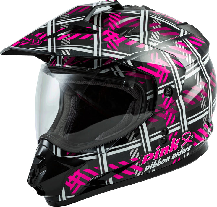 GM-11 Dual-Sport Pink Ribbon Riders Helmet Black/Pink XL