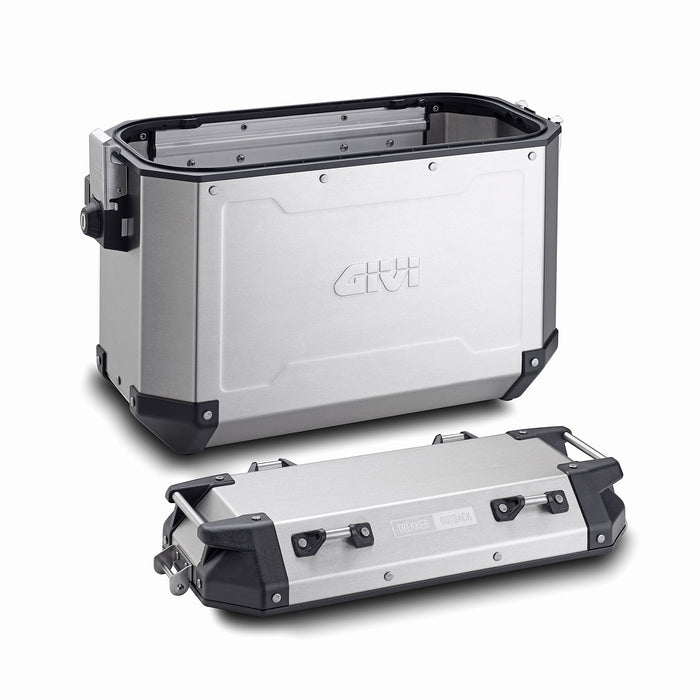 GIVI OBKN37APACK2A Outback Series 37L Aluminum Side Cases Pair (Left and Right) Silver