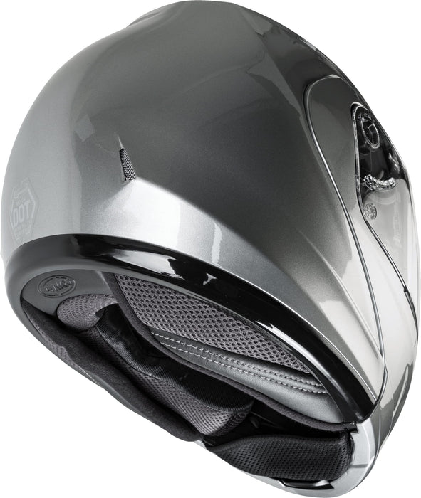 GMAX MD-04, DOT Approved Modular Helmet for Motorcycles, Scooters, Spyders, Mopeds and More (Metallic Silver)