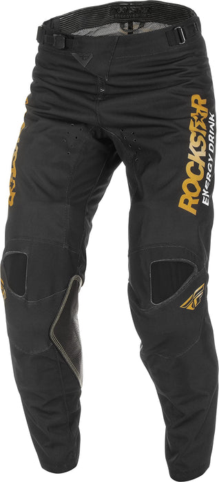 Fly Racing 2022 Adult Kinetic Wave Pants (Black/Gold, 28)