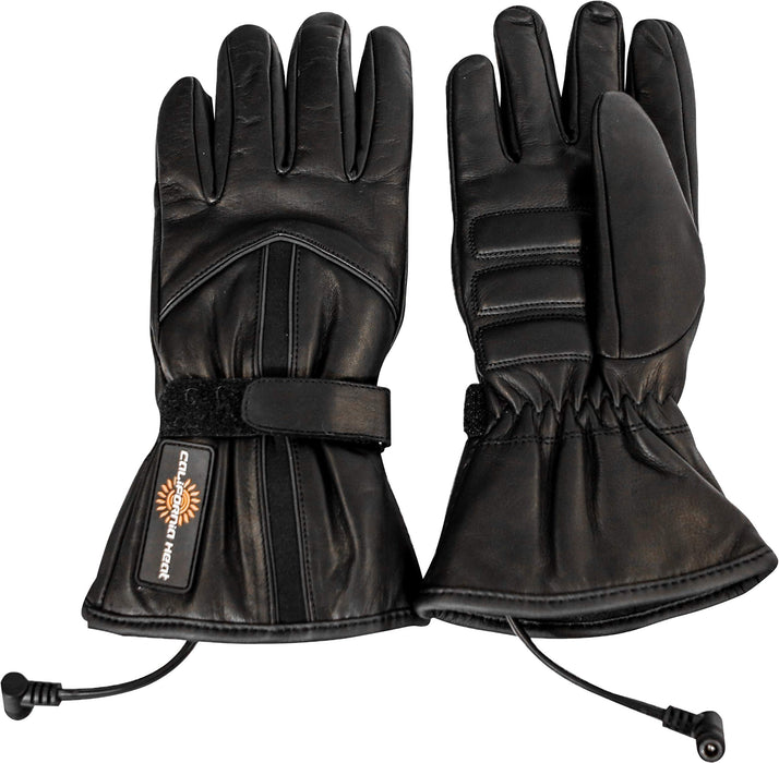 California Heat 12V Heated Leather Gloves (XX-Small) (Black)