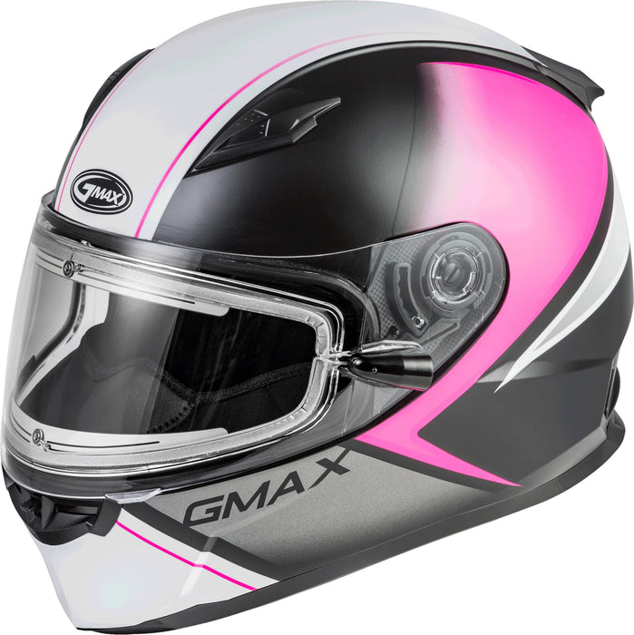 FF-49S Hail Snow Helmet W/ELEC Shield Matte BLK/Pink/White MD