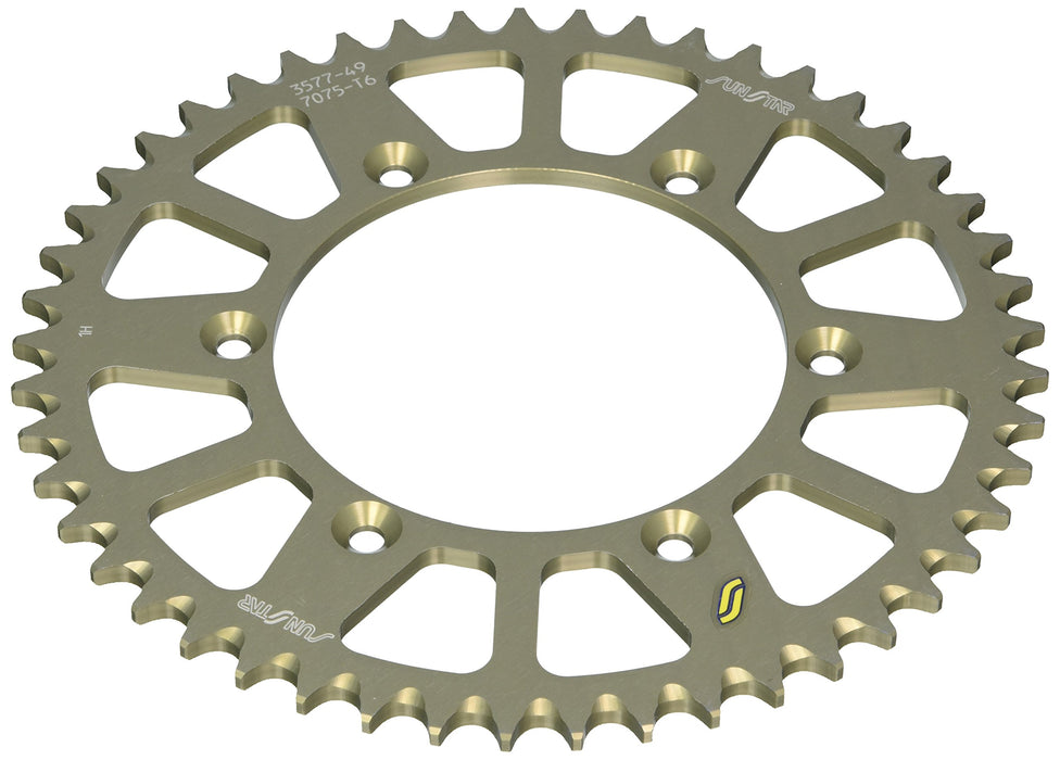 Sunstar 5-357749 Works Triplestar 49-Teeth 520 Chain Size Rear Aluminum Sprocket