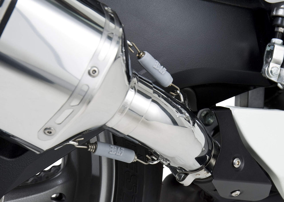 Yoshimura R-77 Slip-On Exhaust (Street/Stainless Steel with Carbon Fiber End Cap) Compatible with 11-18 Suzuki GSXR600