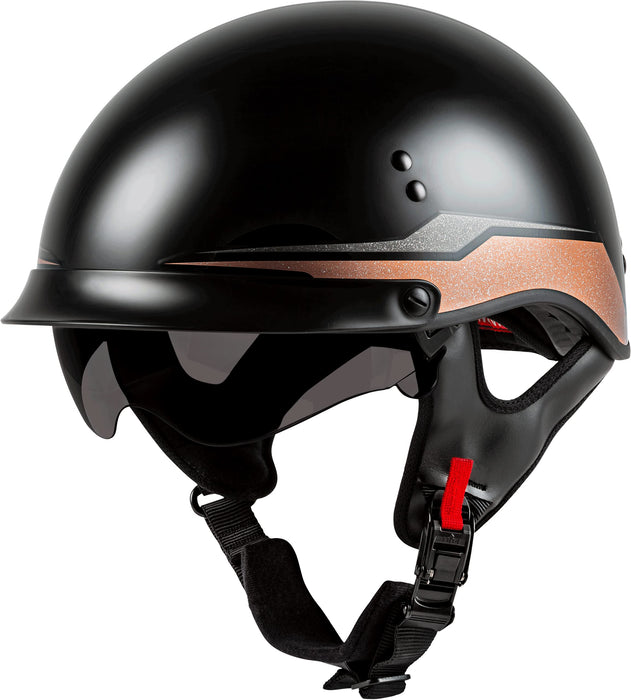 HH-65 HALF HELMET SOURCE FULL DRESSED BLACK/COPPER XL