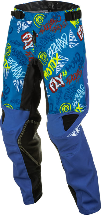 Fly Racing 2022 Youth Kinetic Rebel Pants (Blue/Light Blue, 20)