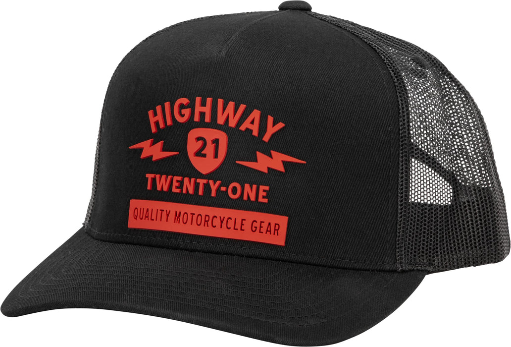 Highway 21 Spark Hat (Black/Red, One Size Fits Most)