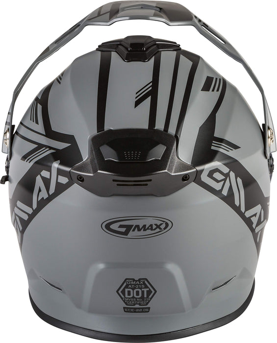 GMAX AT-21S Adventure Dual Lens Shield Snow Helmet (Matte Grey/Black, Large)