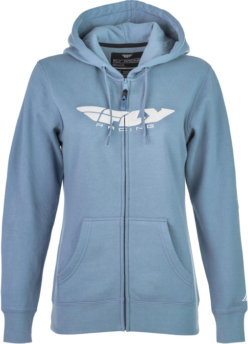 Fly Racing 358-0063L Women's Fly Corporate Zip Up Light Blue Lg