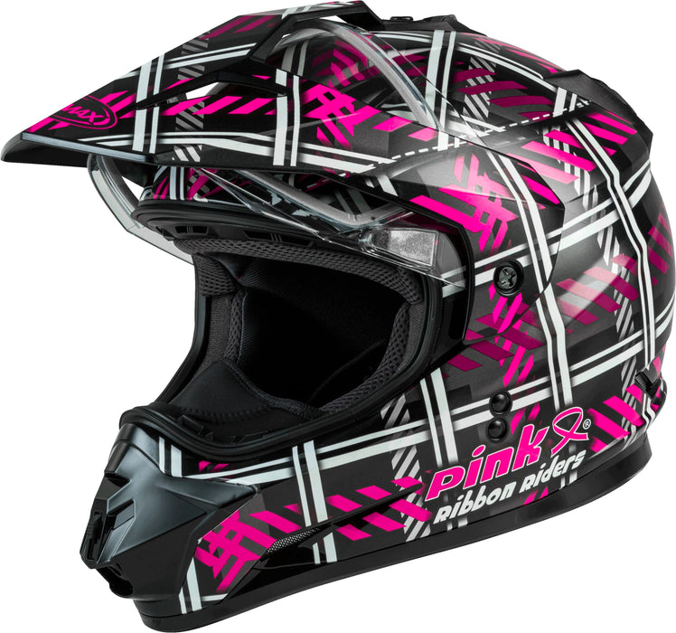 GM-11S Dual-Sport Pink Ribbon Riders Snow Helmet BLK/Pink XS