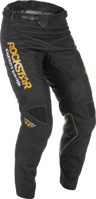 Fly Racing 2022 Adult Kinetic Wave Pants (Black/Gold, 28)