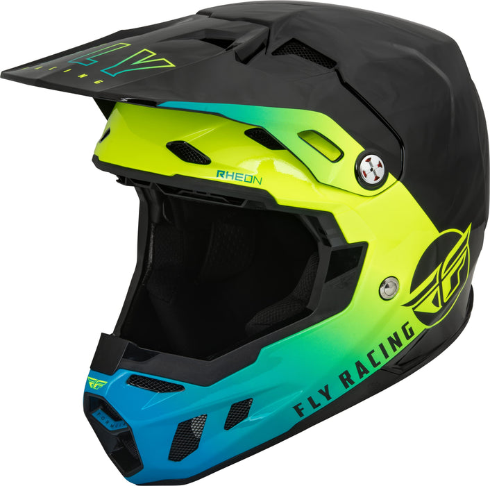 Fly Racing 2023 Adult Formula CC Driver Helmet (Black/Blue/Hi-Vis, XX-Large)