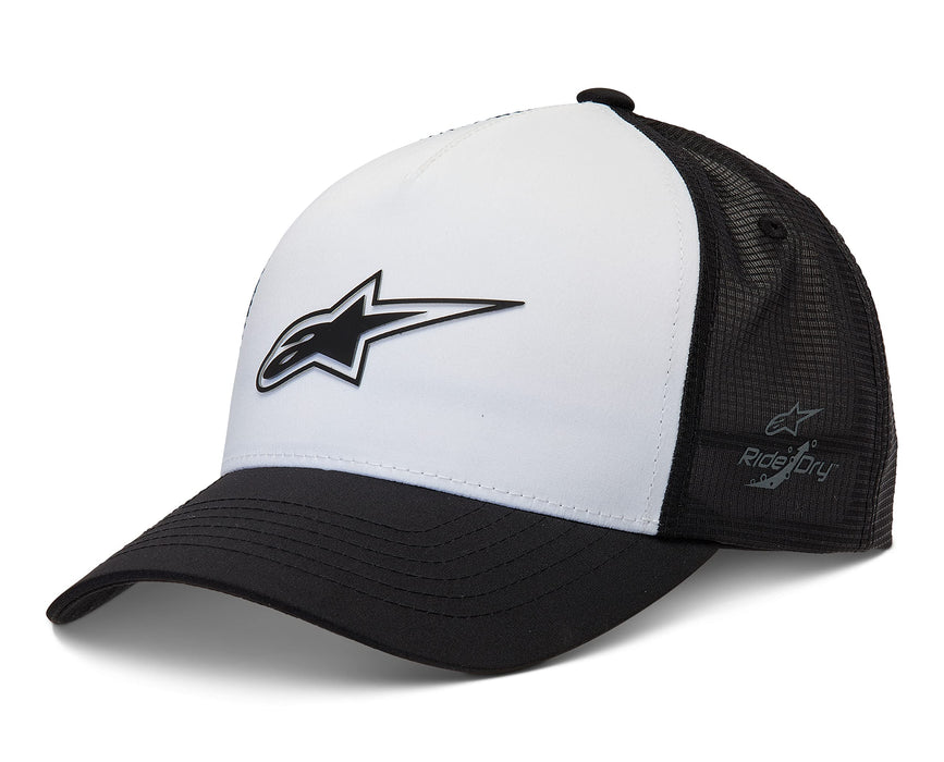 Alpinestars Standard Advantage Tech Trucker Hat, White/Black