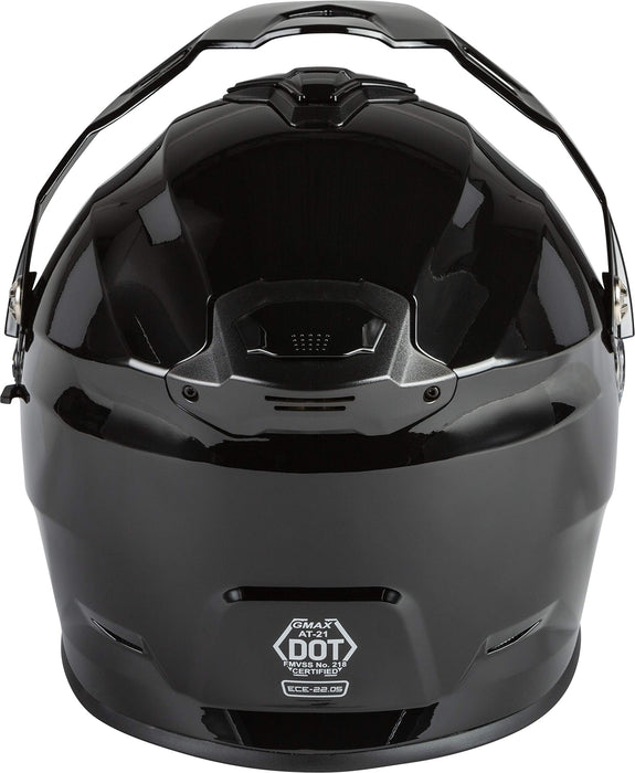 GMAX AT-21S Solid, Electric Shield Full-Face Helmet, DOT Approved for Adults and Youth (Black, XS)