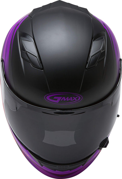 FF-98 Full-FACE Osmosis, Full-Face Motorcycle Helmet, DOT- and ECE- Approved for Street Riding and More (Matte Black/Purple/RED, Medium)