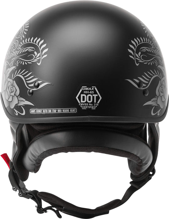 GMAX HH-65 Naked DOT Approved Half Helmet for Motorcycle, Moped, Scooter and More