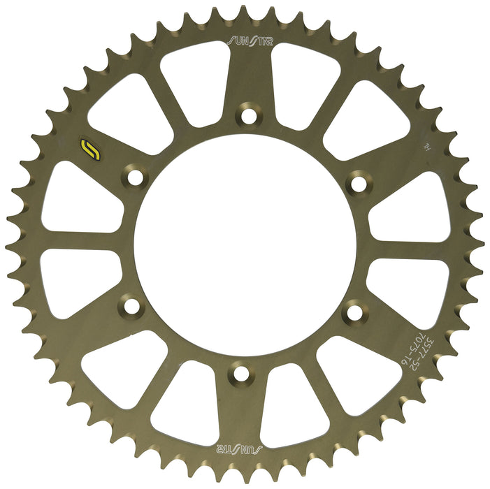 Sunstar 5-357752 Works Triplestar 52-Teeth 520 Chain Size Rear Aluminum Sprocket