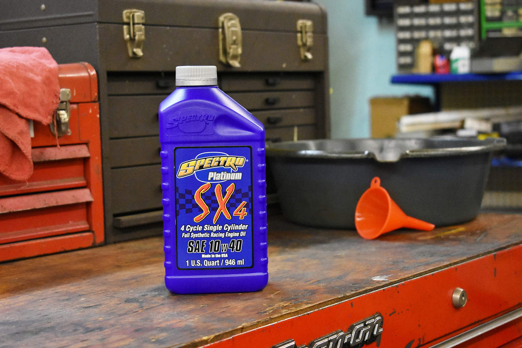 Spectro R.SPSX414 SX4 Platinum 10w40 Full Synthetic Racing Oil, 1 Quart