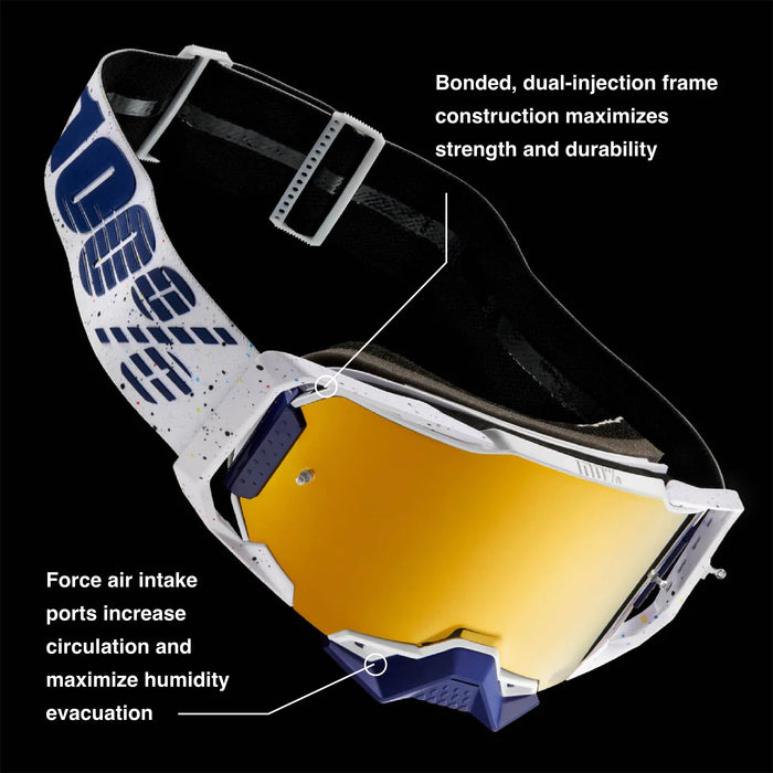 100% ARMEGA Premium Protective Sport Goggles with Ultra HD Lens & Nose Guard (Lightsaber - Clear Lens)