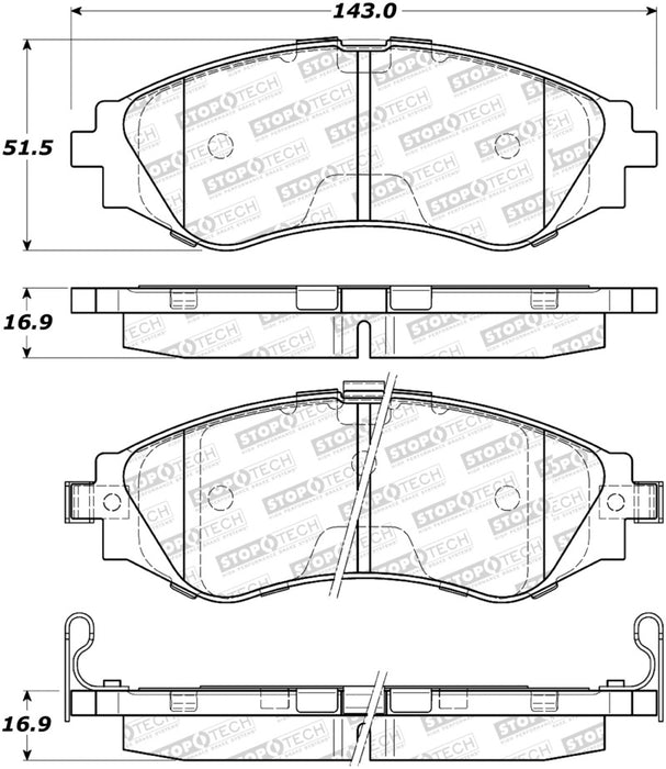 StopTech Street Select Brake Pads Front 305.0797