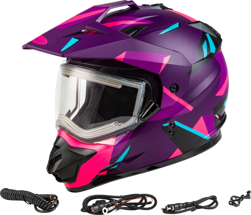 Gmax A4113914 Gm-11S Ripcord Snow Helmet W/Elec Shield Matte Pur/Pnk Sm