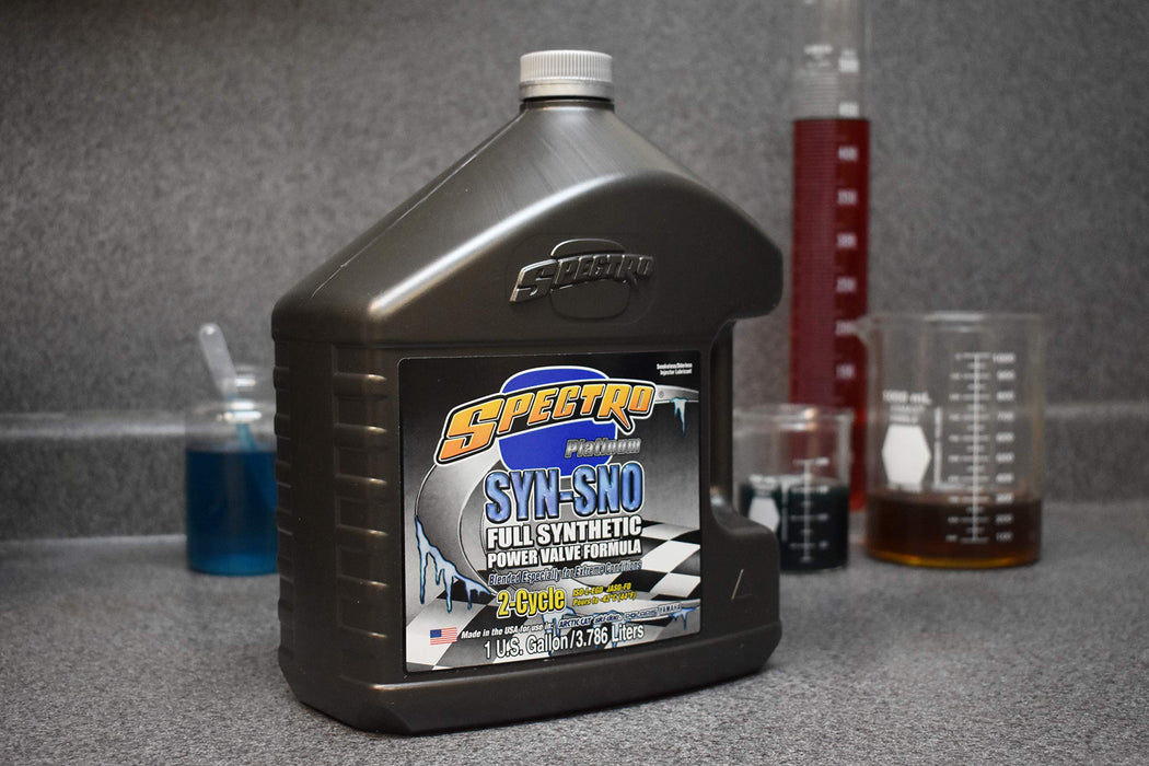 Spectro T.SYNSNO 100% Synthetic Snowmobile Oil Power Valve Formula, 1 Gallon