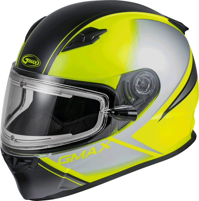 FF-49S HAIL SNOW HELMET W/ELEC SHIELD MATTE HI-VIS/BLK/GRY 2X