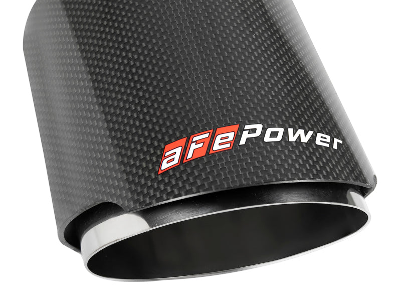 aFe MACH Force-Xp 304 SS Clamp-On Exhaust Tip 2.5in. Inlet / 4.5in. Outlet / 7in. L Carbon Fiber 49T25454-C07