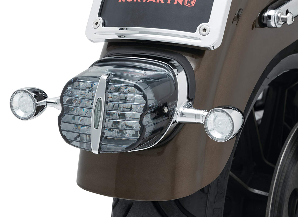 Kuryakyn Motorcycle Lighting Accessory: Kellerman Atto Taillight Base Mount For Harley-Davidson, Chrome 2838