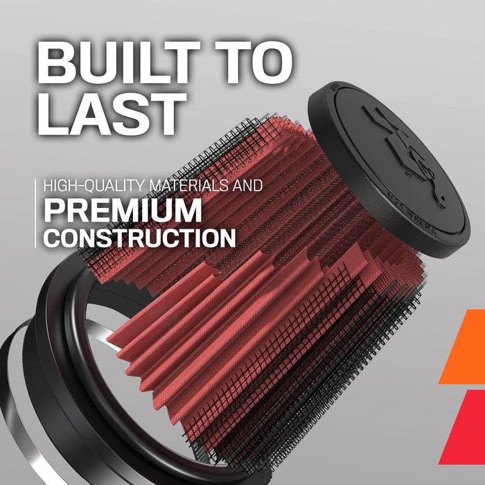 K&N Universal Clamp-On Air Intake Filter: High Performance, Premium, Washable, Replacement Air Filter: Flange Diameter: 2.5 In, Filter Height: 6 In, Flange Length: 0.625 In, Shape: Round, RD-0720