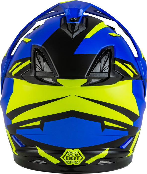 Gmax A2114625 Gm-11S Ripcord Adventure Snow Helmet Matte Blue/Hi-Vis Md