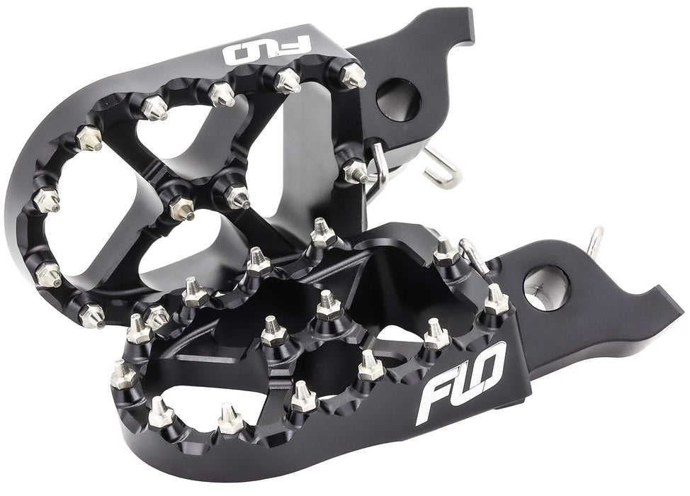 Flo Motorsports Foot Pegs, Fits: Yamaha Yz85, Yz125/250, Yz250/450, Wr250/400/426/450 (Fpeg-793blk)