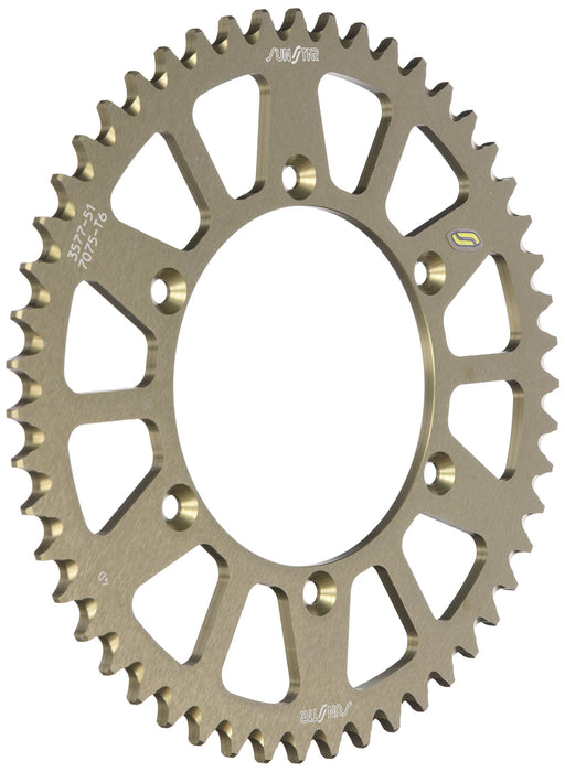 Sunstar 5-357751 Works Triplestar 51-Teeth 520 Chain Size Rear Aluminum Sprocket