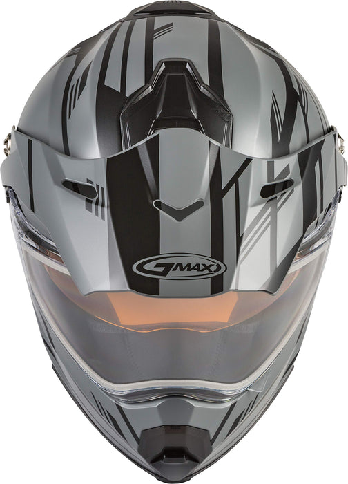 GMAX AT-21S Adventure Dual Lens Shield Snow Helmet (Matte Grey/Black, Large)