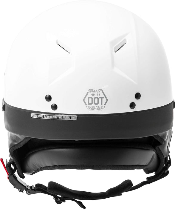 GMAX HH-75 Half Helmet - White (Medium)