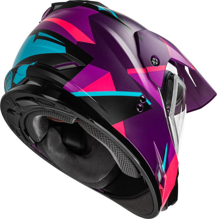 Gmax A4113915 Gm-11S Ripcord Snow Helmet W/Elec Shield Matte Pur/Pnk Md