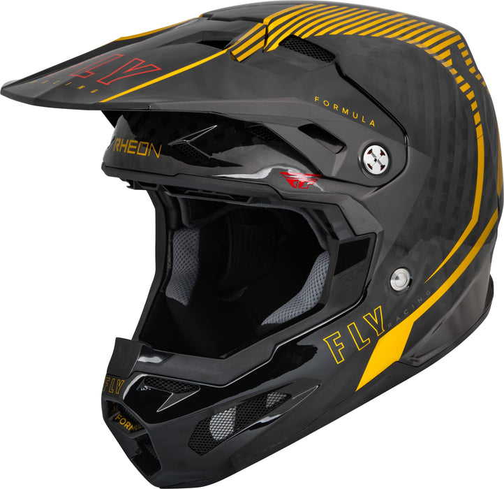 Fly Racing 2023 Formula Carbon Tracer Helmet (Gold/Black, Youth Large)