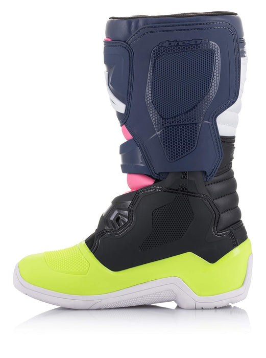 Alpinestars 2014018-1176-8 Tech 3S Youth Boots Black/Dark Blue/Pink Fluo Sz 08