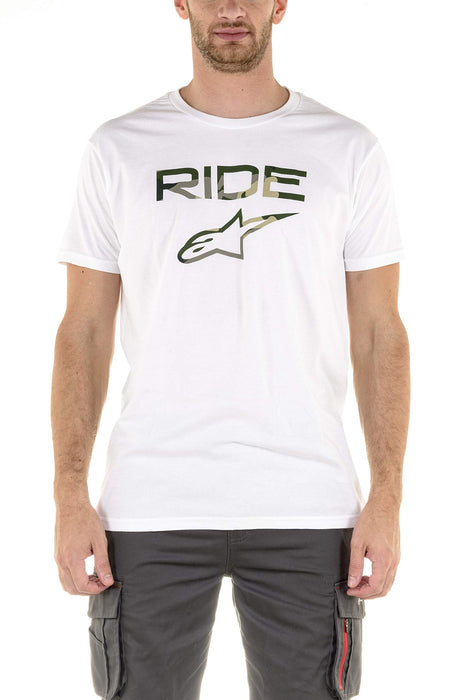 Alpinestars Men's Ride 2.0 Camo Tee, White, Small