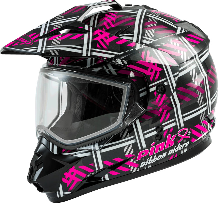 GM-11S Dual-Sport Pink Ribbon Riders Snow Helmet BLK/Pink LG